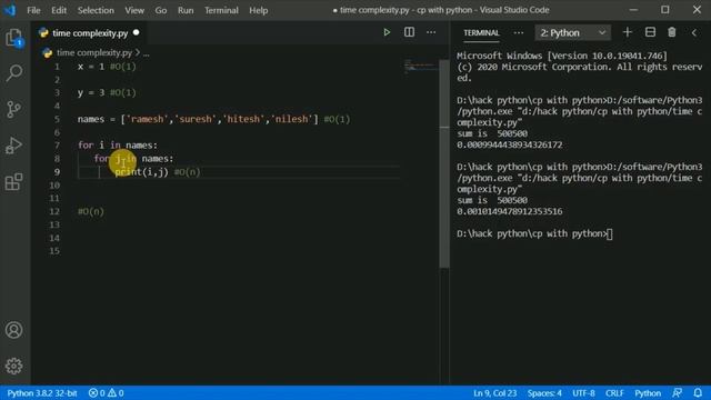 Time Complexity and Big O Notation | Competitive programming in Hindi using Python