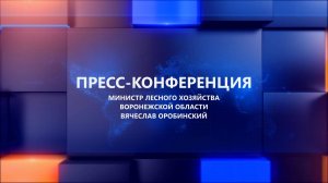 Пресс-конференция министра лесного хозяйства Воронежской области Вячеслава Оробинского