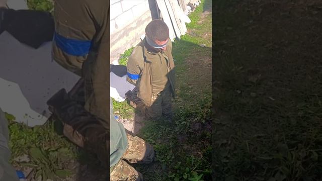 Украинские боевики, взятые в плен в Курской области.