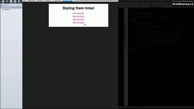 Урок 42 Стилизация гиперссылок в HTML с помощью CSS смотреть онлайн