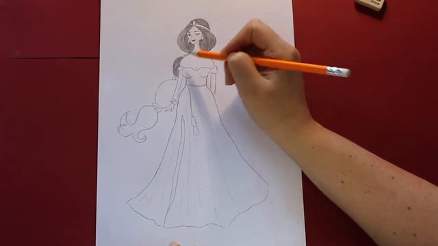 Жасмин Аладдин Jasmine Aladdin Простые рисунки принцесс девушек для срисовки Sketches of princess смотреть онлайн