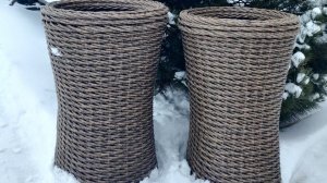 Кашпо "Кубок" Плетём из полиротанга.