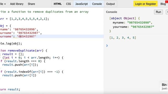 Remove duplicate elements from an Array | Javascript interview question | In Tamil