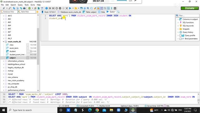 Data Base Task 25 | Use The Average SQL Functions | 1st Year | Java Institute | Malindu Malshan смотреть онлайн