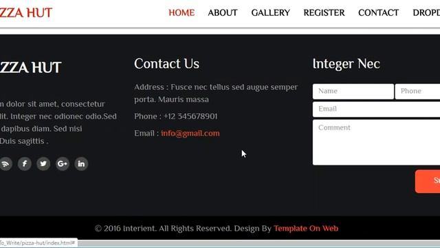 Pizza website template free download смотреть онлайн