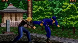 Virtua Fighter 2 PC Jacky Expert mode Gameplay (Learning A.I)