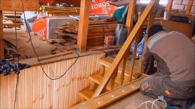 Установка балюстрады на втором этаже / ступенька 48 смотреть онлайн