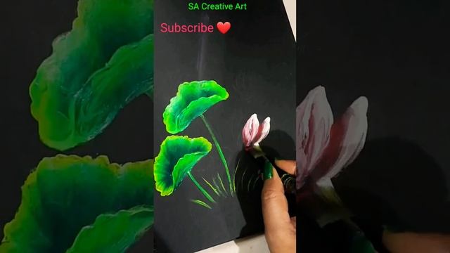 Amazing One Stroke ? Flowers ? Painting ll Acrylic Painting #shorts #youtubeshorts #shortsvideo