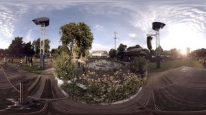 360 video: Sunny day at Tivoli Gardens, Copenhagen, Denmark