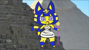 желтая Египетской кошке Анках  Zone Ankha Egyptian cat Anka