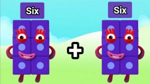 NUMBERBLOCKS ADDING BIG NUMBERS - DUPLICATE ADDING TEXT FORMAT! FunLaughLearn