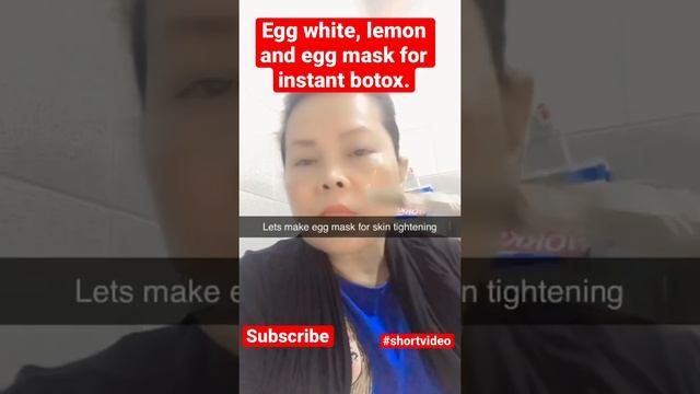 Egg face mask for instant botox.