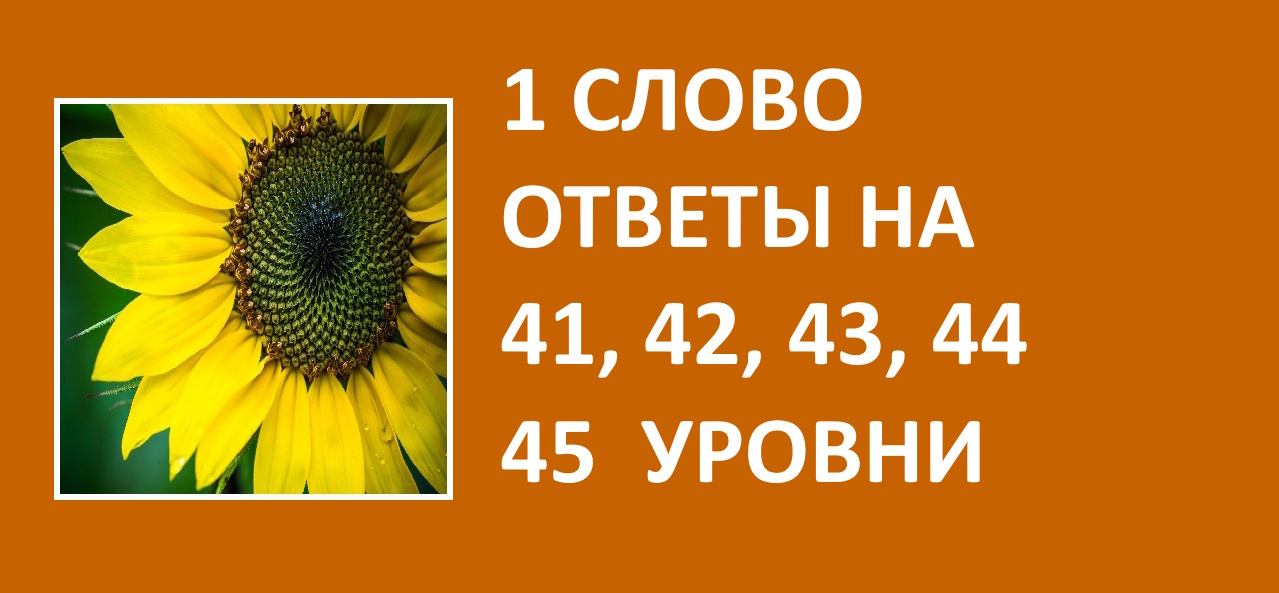 Игра 1 слово ответы на 41, 42, 43, 44, 45 уровни