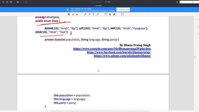 Enum In Java Video 44