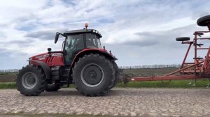 💥Трактор Massey Ferguson 7724s з культиватором КПС-8 «Восход»
