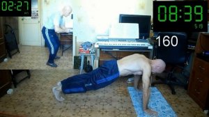 268 Отжиманий из 8 сетов: 51,51,41, 31,31,21,21,21. 356 приседаний нонстопом