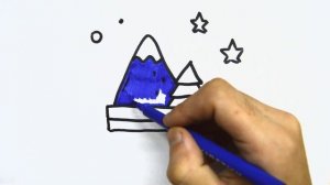 Drawing a mountain for children / Bolalar uchun tog 'chizish / Рисование горы для детей