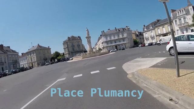 Faire du vélo à Périgueux - trajet pl. A. Maurois rue L. Blanc par Gambetta смотреть онлайн