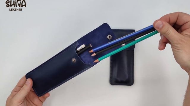 MBN-PENAL-BL. Пеналы из натуральной кожи темно-синие смотреть онлайн