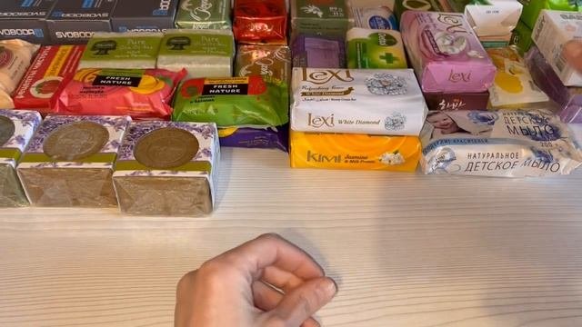 Запасы кускового мыла ч.8/ частичная распаковка мыла