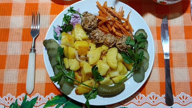 Картофель, шампиньоны, Мусс