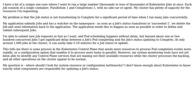 Delay in Kubernetes Job status update when running many jobs in parallel - how to scale the... смотреть онлайн