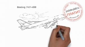Нарисованные самолеты картинки  Как нарисовать пассажирский самолет боинг 747