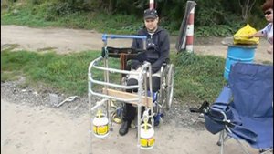 Тренажеры для шейников -спинальников. Травма шеи.Стоим в ходунках.