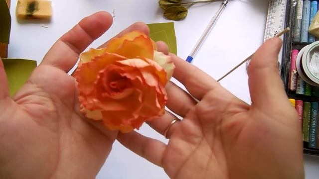 Цветы из фоамирана мастер класс. Брошь заколка с розой из фоамирана. смотреть онлайн
