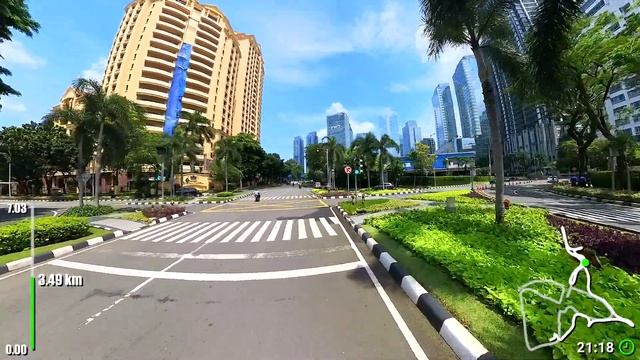 Virtual Running Video For Treadmill With Music In #SCBD #Jakarta #virtualrunningtv #virtualrun