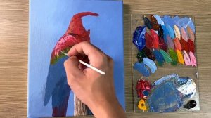 Acrylic Painting Parrot Bird