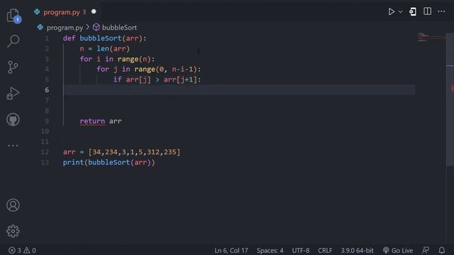 Make a Bubble Sort in Python