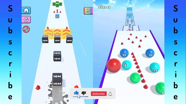 Jelly Run 2048 | Ball Merge 2048 | All Levels Gameplay | Android, iOS | Satisfying Mobile Games #2