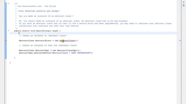 Can you make an instance of Abstract Class in Java