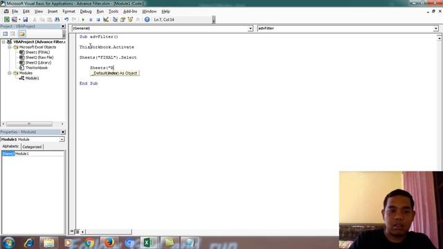 Advance Filter with excel VBA