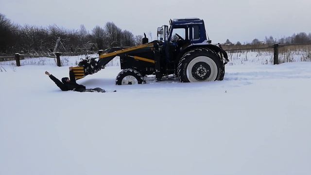 Проходимость МТЗ 82 по снеге. смотреть онлайн