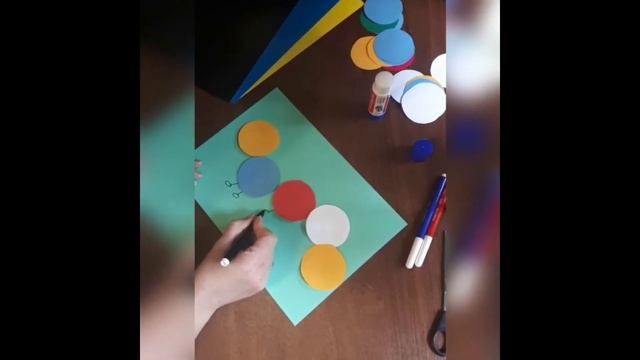 Аппликации из цветных кружков смотреть онлайн