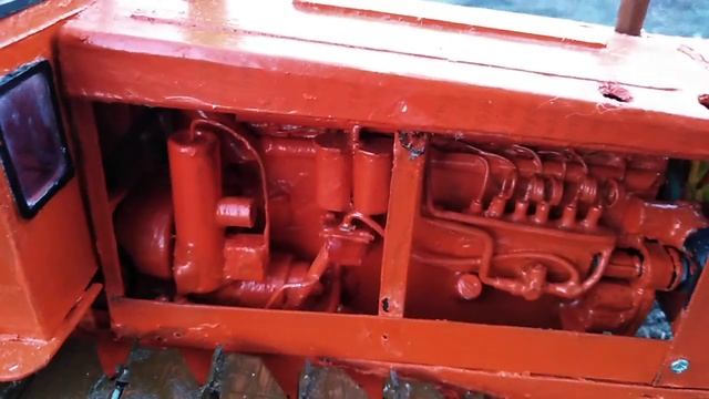 Самодельная модель трактора т 4а с плугом. смотреть онлайн