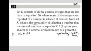 Set K consists of all the positive integers that are less than or equal to 150, where none of the..