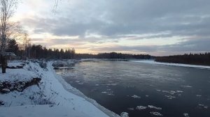 #Шуга на реке Казым. 26.10.2021 -8⁰. У нас уже #зима. #Ice on the Kazym #River. 26.10.2021 -8⁰.