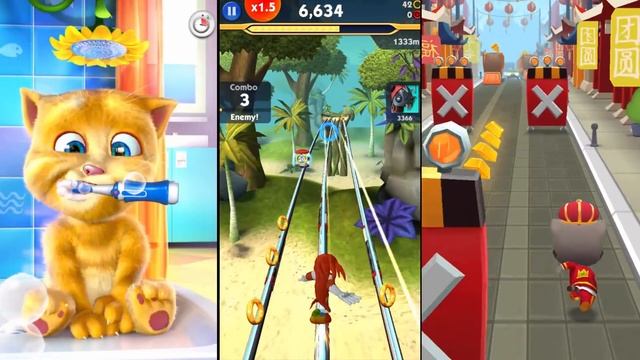 ИГРА Говорящий Том Бег за Золотом Джинджер Соник Бум Встреча Говорящих Друзей #Котики Часть 99 смотреть онлайн