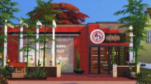 УЮТНЫЙ СЕМЕЙНЫЙ СУШИ РЕСТОРАН🍣THE SIMS 4 Строительство Mulena Sims 4