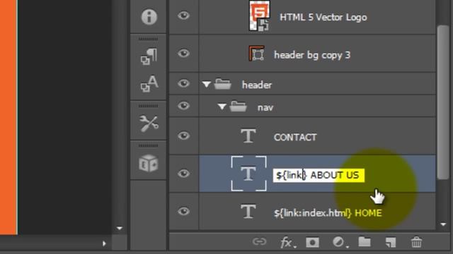 PSD to HTML - Create a Navigation Menu Links