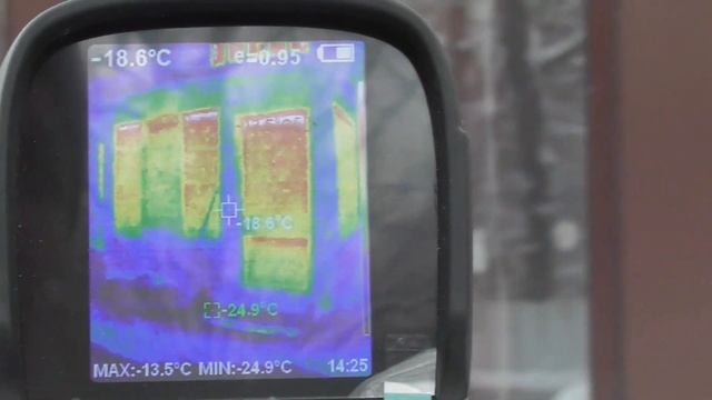 Тепловизионное инфракрасное обследование дома. Холодные и теплые аномалии. Каркасный дом.