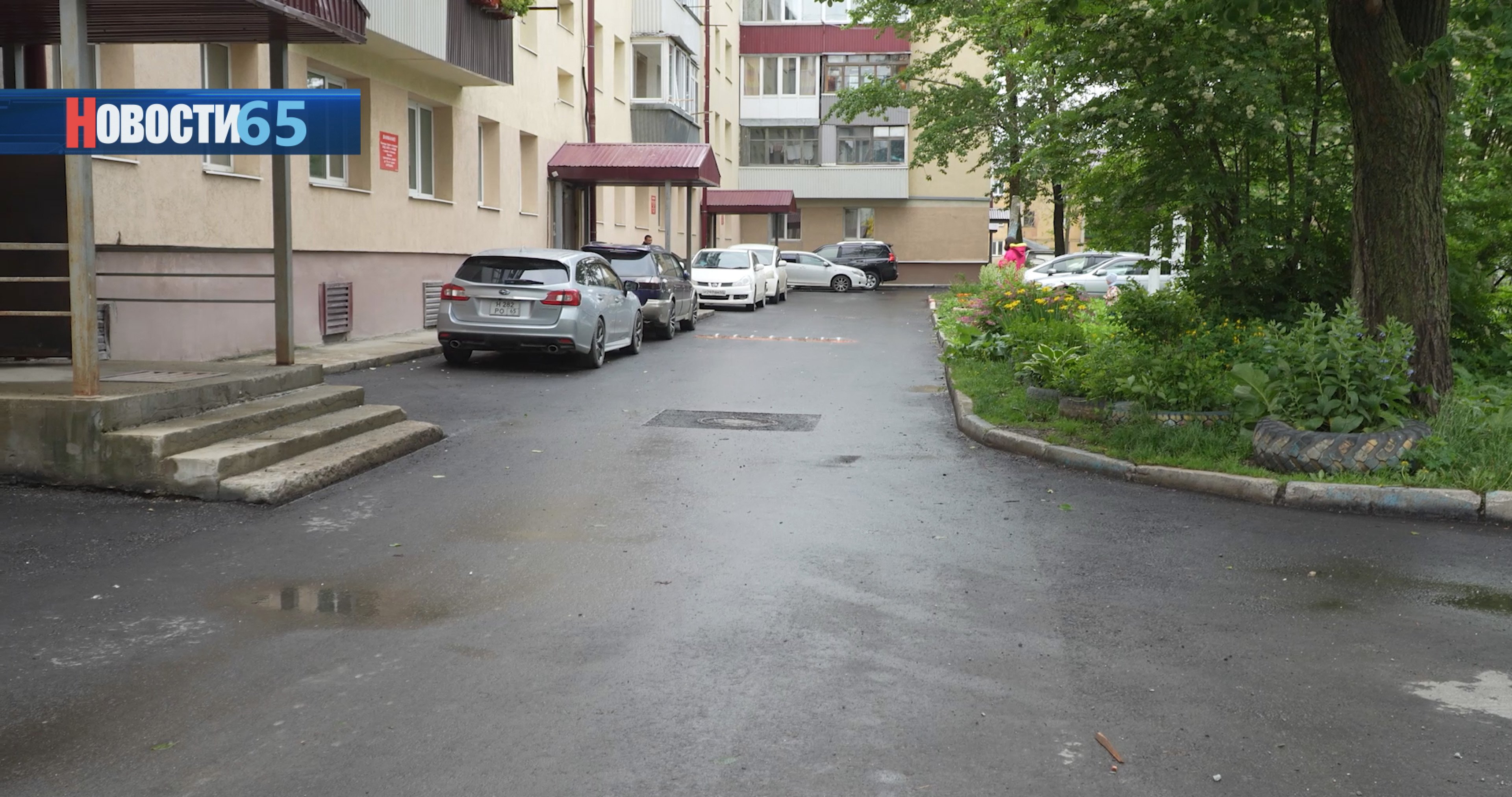 Замена покрытия и бордюров. В  70-ти дворах областной столицы завершился текущий ремонт