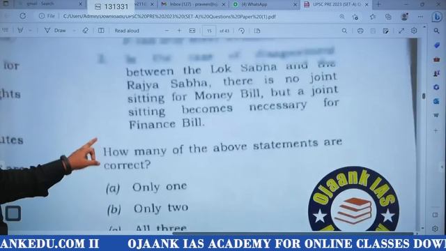 UPSC Answer key 2024 - UPSC Paper 26 May 2024 Answer Key - IAS PRE Answer key /UPSC exam Answer key