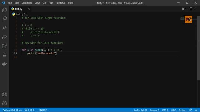 For Loops in python | Python Tutorial for (beginners)