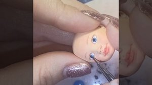 роспись лица для ватных игрушек.