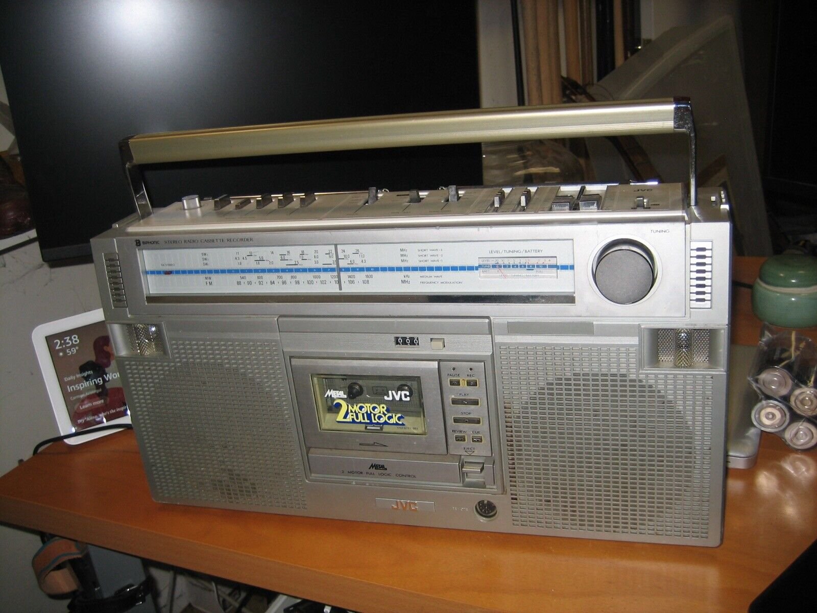 винтажный бумбокс JVC BOOMBOX Am-fm коротковолнового радиоприемника RC-W60JW-Япония-1980-год