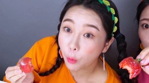 Клубничные цукаты Мукбанг ДОНА DONA